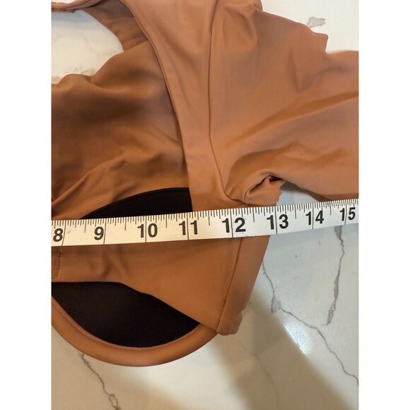 NWT Andrea Iyamah Akacia Nude Long Sleeve Bikini Top XS,‎ S - Picture 8 of 14